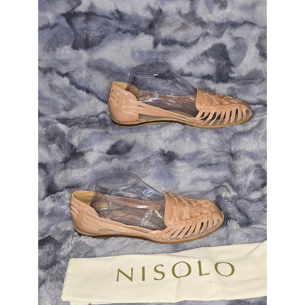 NWB Nisolo Women Desert Rose Leather Huarache Sandals Flat Shoes Size‎ 9.5